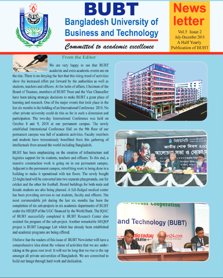 Newsletter July to December 2018 Vol.5 issue-2